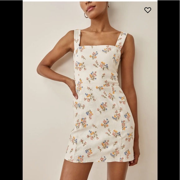 Reformation Dresses & Skirts - Reformation Brigitte Linen Dress in Gala Embroidery NEW W/ TAGS